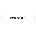 GRAFOPLAST - Etichetta 220 VOLT in policarbonato adesivo dimensioni L=51 mm, H=9 mm, 75 pz per foglio