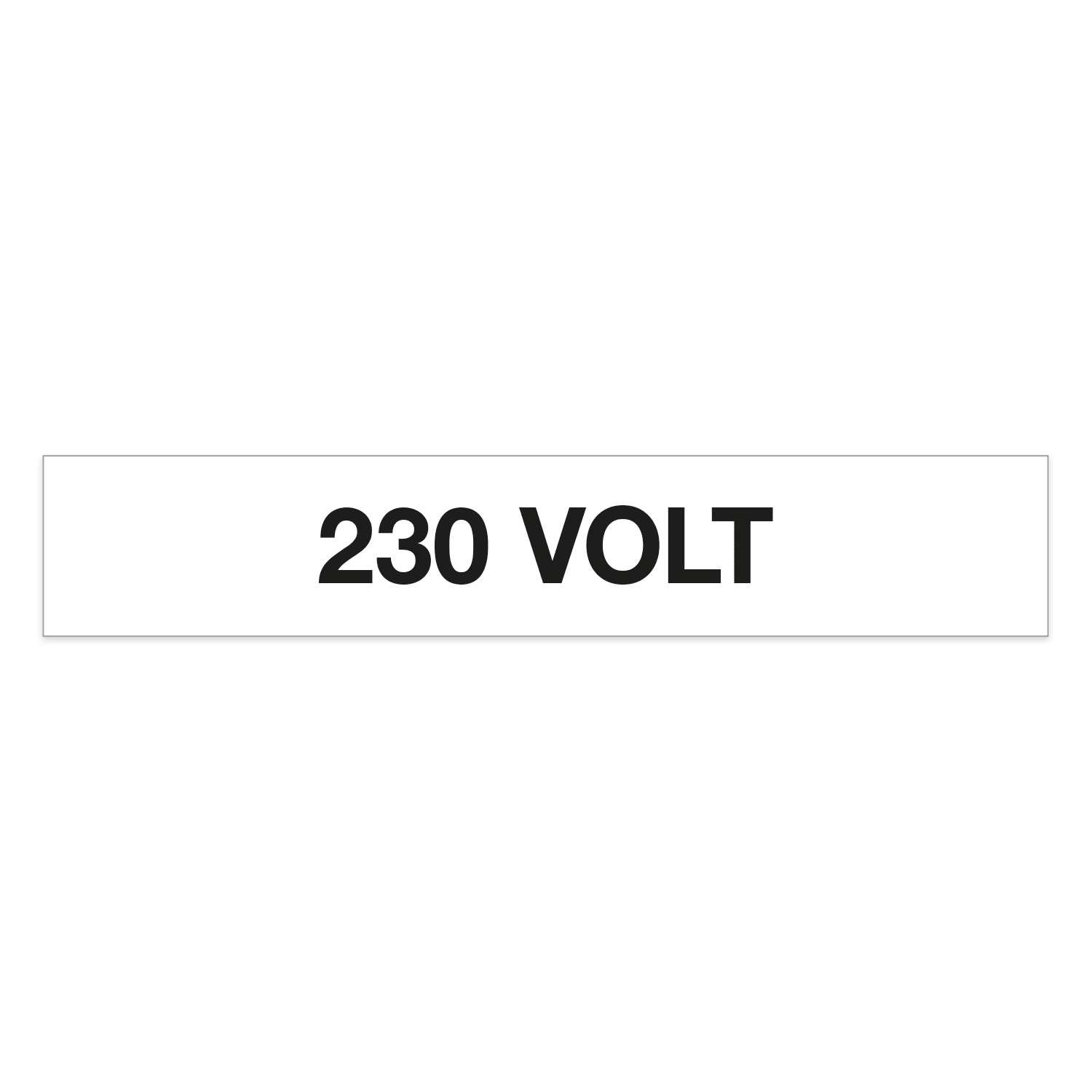 GRAFOPLAST - Etichetta 230 VOLT in policarbonato adesivo dimensioni L=68 mm, H=12 mm, 44 pz per foglio