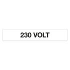 GRAFOPLAST - Etichetta 230 VOLT in policarbonato adesivo dimensioni L=68 mm, H=12 mm, 44 pz per foglio