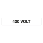 GRAFOPLAST - Etichetta 400 VOLT in policarbonato adesivo dimensioni L=136 mm, H=24 mm, 14 pz per foglio