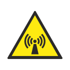 GRAFOPLAST - Etichetta triangolare pericolo "RADIAZIONI NON IONIZZANTI" in policarbonato adesivo dimensioni lato triangolo=51 mm, 32 pz per foglio