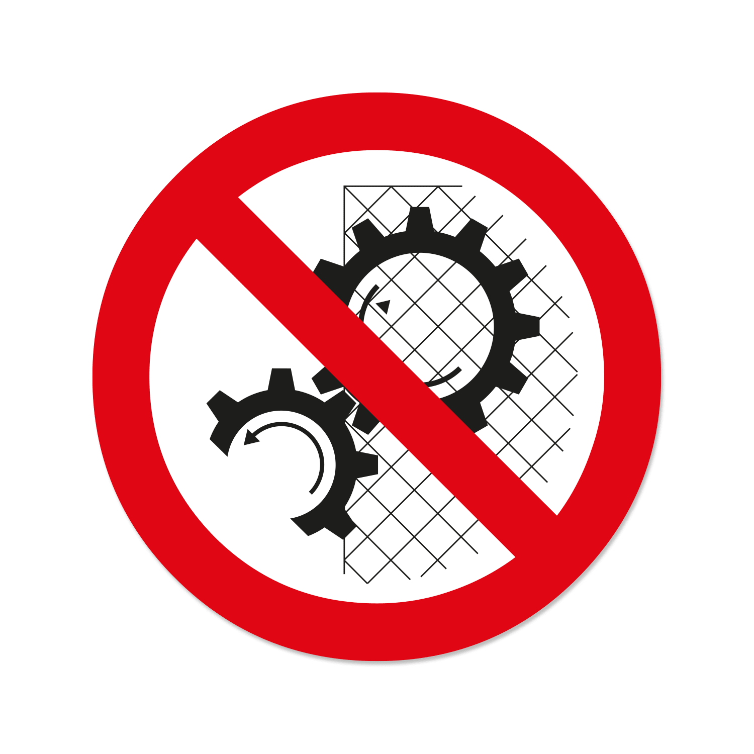 GRAFOPLAST - Etichetta tonda "VIETATO RIMUOVERE RIPARI E PROTEZIONI" in policarbonato adesivo diametro 52 mm, 18 pz per foglio