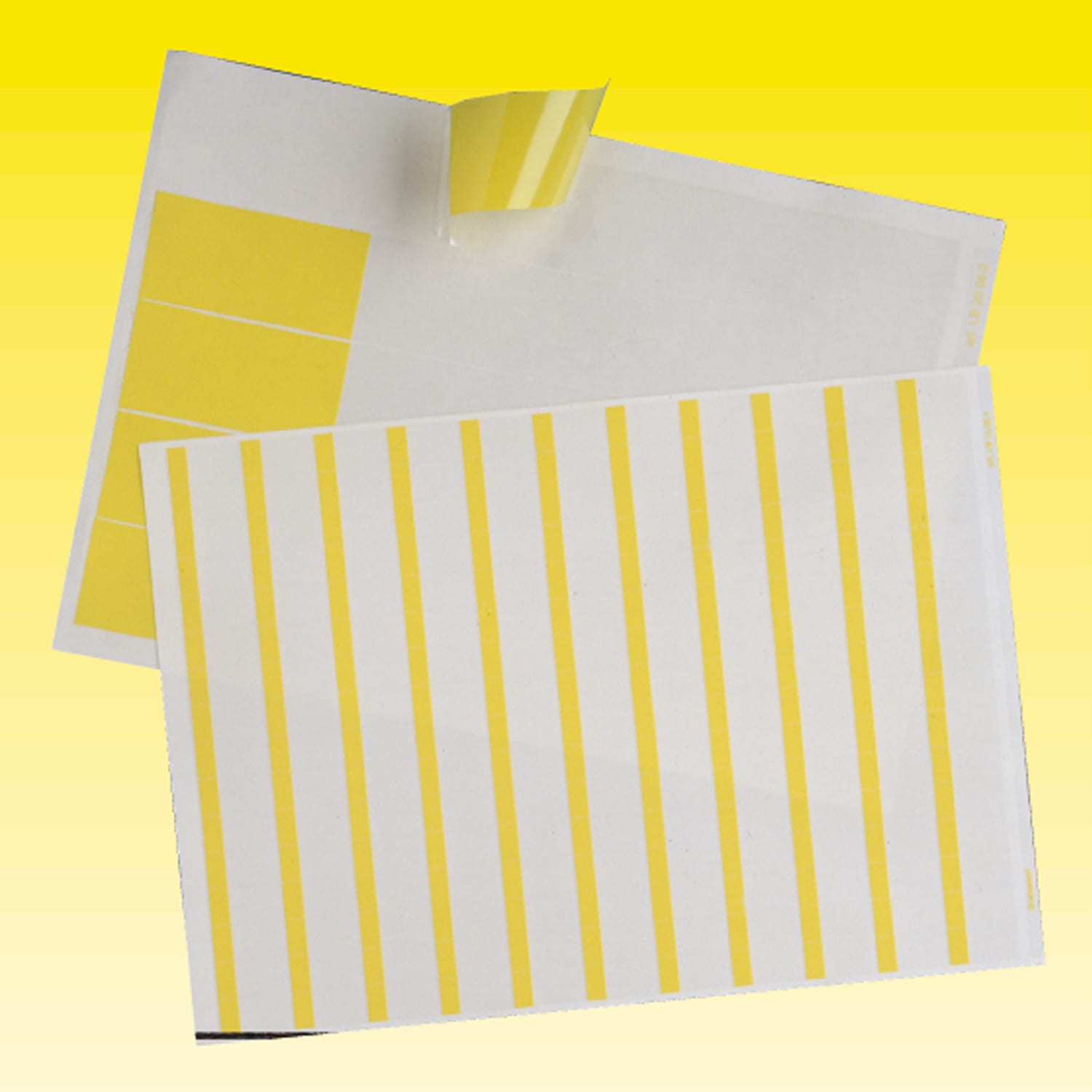 GRAFOPLAST - Etichetta autolaminante Adesivo 38.1 x 139.7 mm Giallo - 50 pezzi. Etichetta adesiva da applicare direttamente sul cavo. La superficie scritta viene apposta sul cavo e avvolta conla parte trasparente che ne garantisce la protezione.