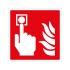 GRAFOPLAST - Cartello in PVC PULSANTE ALLARME ANTINCENDIO 110 x 110 mm - 1 pz per foglio