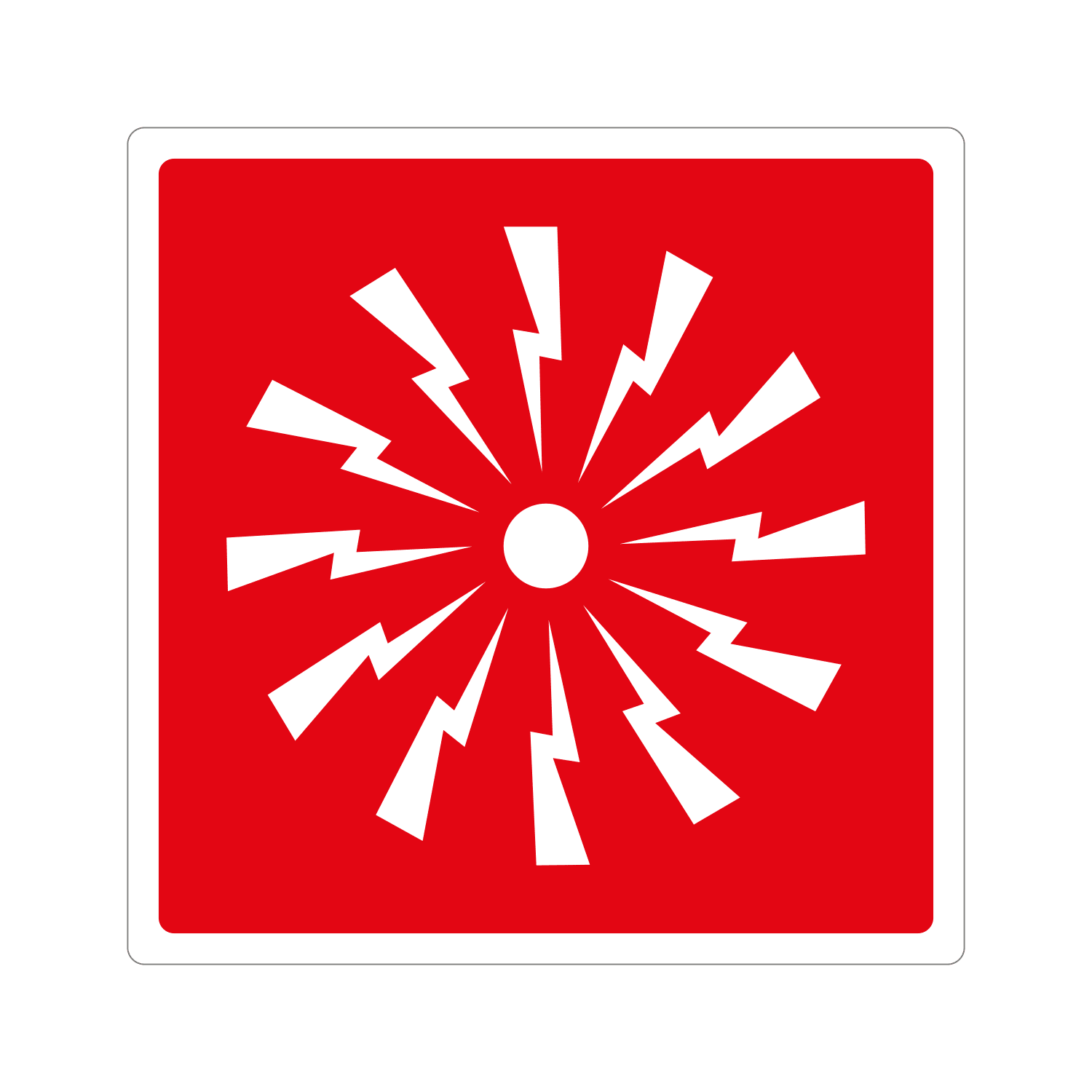 GRAFOPLAST - Cartello "allarme antincendio" in PVC dimensioni L=110 mm, H=110 mm, 1 pz per foglio