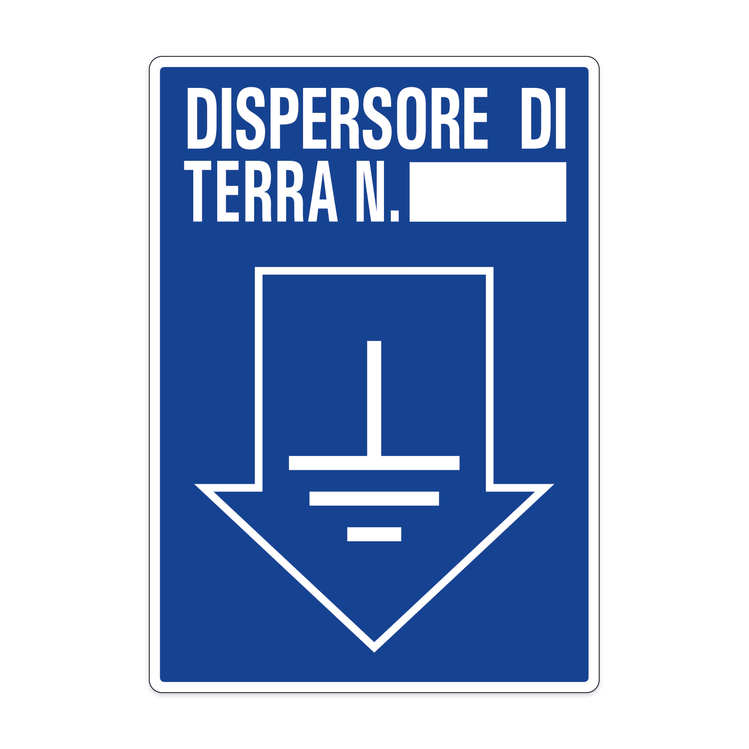 GRAFOPLAST - Cartello "dispersore di terra n...." in PVC dimensioni L=210 mm, H=297 mm, 1 pz per foglio