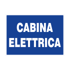 GRAFOPLAST - Cartello "cabina elettrica" fondo blu scritta bianca, in PVC dimensioni L=297 mm, H=210 mm, 1 pz per foglio