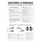 GRAFOPLAST - Cartello "Soccorsi d'urgenza da prestarsi ai colpiti da corrente elettrica" in PVC dimensioni L=350 mm, H=500 mm, 1 pz per foglio