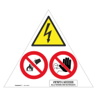 GRAFOPLAST - Cartello in PVC PERICOLO E DIVIETO Lunghezza 350 mm - 1 pz per foglio