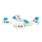 GRAFOPLAST - Portatessera Adesivo dim. 20 x 9 mm - 2confezione da 40 pezzi.