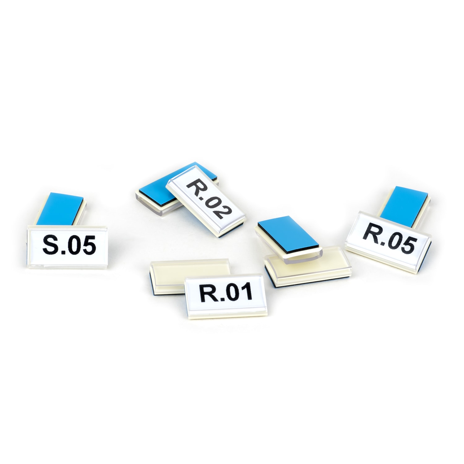 GRAFOPLAST - Portatessera Adesivo dim. 20 x 9 mm - confezione master carton da 3000 pezzi.