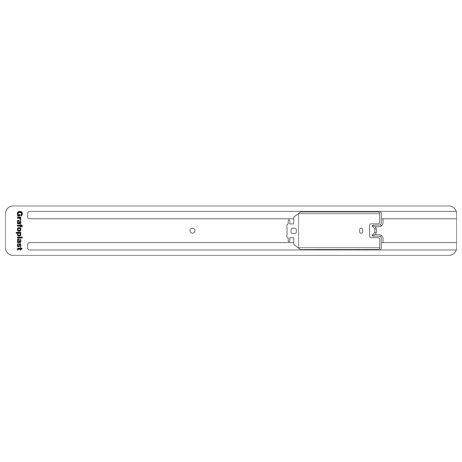 GRAFOPLAST - Piastra per Tessere Teleruttori Auto NP7 - 1 pezzo