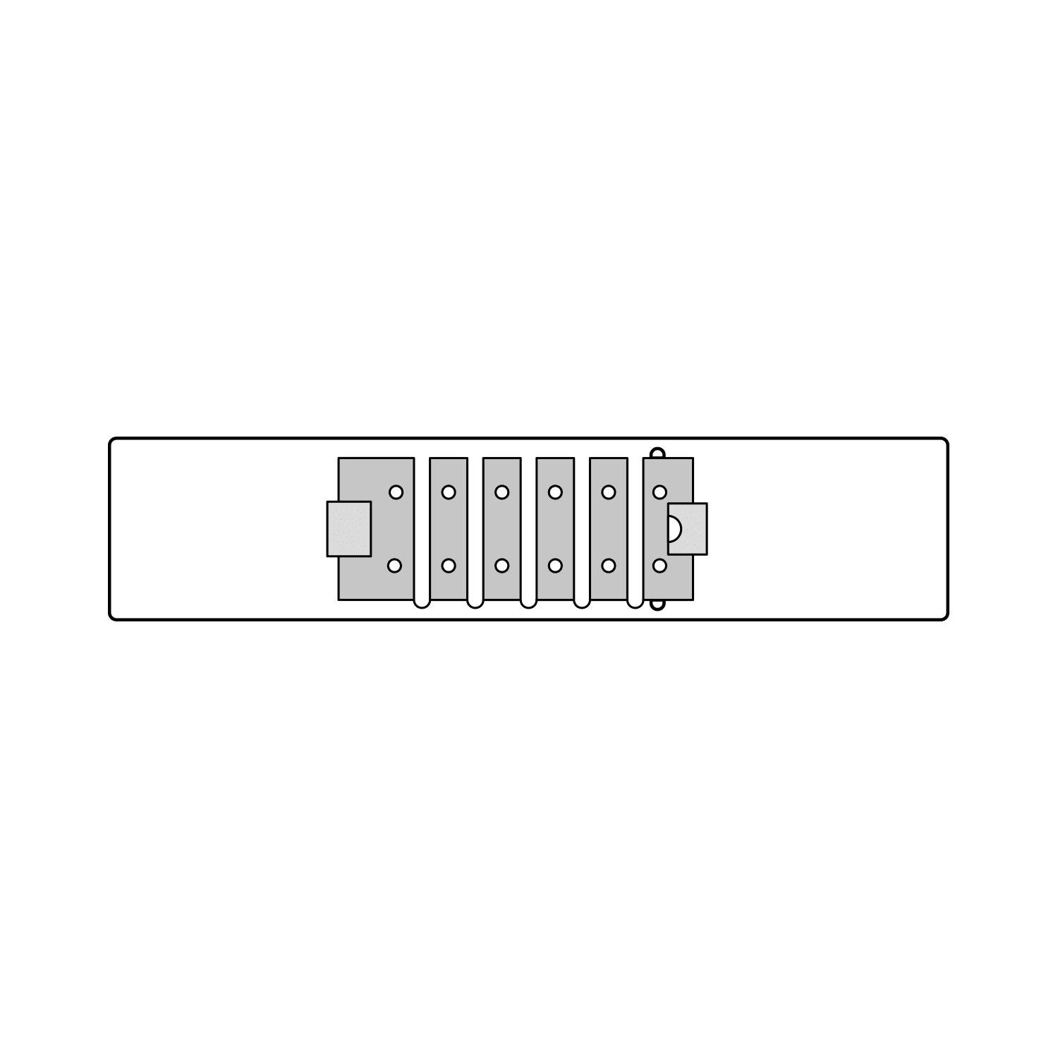 GRAFOPLAST - Piastra per tessere da morsetti Serie TB - 1 pezzo