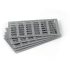 GRAFOPLAST - Tessera rigida per cavi Grigio 10x4 mm - 1152 pezzi. La tessera si applica con facilitè nei tubetti per identificare i singoli cavi. Stampabile con sistema a trasferimento termico EVOMAX