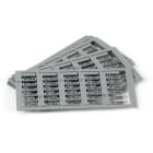GRAFOPLAST - Tessera rigida per cavi Grigio 12x4 mm - confezione master carton da 3000 pezzi. La tessera si applica con facilitè nei tubetti per identificare i singoli cavi. Stampabile consistema a trasferimento termico EVOMAX