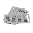 GRAFOPLAST - Tessera rigida per cavi Grigio 15x4 mm - 768 pezzi. La tessera si applica con facilitè nei tubetti per identificare i singoli cavi. Stampabile con sistema a trasferimento termicoEVOMAX