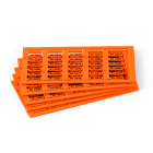 GRAFOPLAST - Tessera rigida per cavi Arancio 12x4 mm - confezione master carton da 3000 pezzi. La tessera si applica con facilitè nei tubetti per identificare i singoli cavi. Stampabile consistema a trasferimento termico EVOMAX
