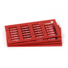 GRAFOPLAST - Tessera rigida per cavi Rosso 15x4 mm - 768 pezzi