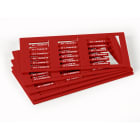 GRAFOPLAST - Tessera rigida per cavi Rosso 18x4 mm - 576 pezzi. La tessera si applica con facilitè nei tubetti per identificare i singoli cavi. Stampabile con sistema a trasferimento termicoEVOMAX