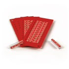 GRAFOPLAST - Tessera rigida per cavi Rosso 30x4 mm - 600 pezzi. La tessera si applica con facilitè nei tubetti per identificare i singoli cavi. Stampabile con sistema a trasferimento termicoEVOMAX
