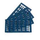 GRAFOPLAST - Tessera rigida per cavi Blu 10x4 mm - confezione master carton da 3600 pezzi