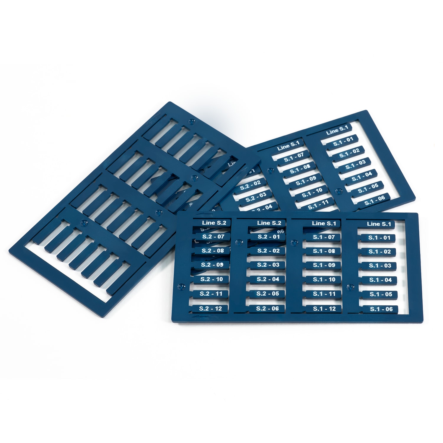 GRAFOPLAST - Tessera rigida per cavi Metal Detectable 15x4 mm - 768 pezzi. La tessera si applica con facilitè nei tubetti per identificare i singoli cavi. Stampabile con sistema a trasferimento termico EVOMAX SI2K02U/15MD