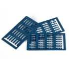 GRAFOPLAST - Tessera rigida per cavi Metal Detectable 15x4 mm - 768 pezzi. La tessera si applica con facilitè nei tubetti per identificare i singoli cavi. Stampabile con sistema a trasferimento termico EVOMAX SI2K02U/15MD