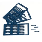GRAFOPLAST - Tessera rigida per cavi Metal Detectable 18x4 mm - 576 pezzi. La tessera si applica con facilitè nei tubetti per identificare i singoli cavi. Stampabile con sistema a trasferimento termico EVOMAX