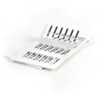 GRAFOPLAST - Tessera rigida per Cavi LUX Bianco 18x4 mm confezione da 576 pezzi. La tessera si applica con facilitè nei tubetti per identificare i singoli cavi. Stampabile con sistema a trasferimento termico EVOMAX