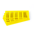 GRAFOPLAST - Tessera per Cavi LUX Giallo 12x4 mm - confezione master carton da  3000 pezzi.  La tessera si applica con facilitè nei tubetti per identificare i singoli cavi. Stampabile con sistema a trasferimento termico EVOMAX SI2K02Y/12NMC