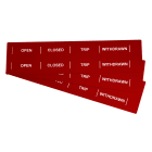 GRAFOPLAST - Striscia Modulare Non Adesiva in PVC 215x15 mm Rosso - confezione da 40 pezzi