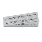 GRAFOPLAST - Targhetta per pulsanti in PMMA non adesivo colore metal 27x15 mm confezione da 192 pezzi