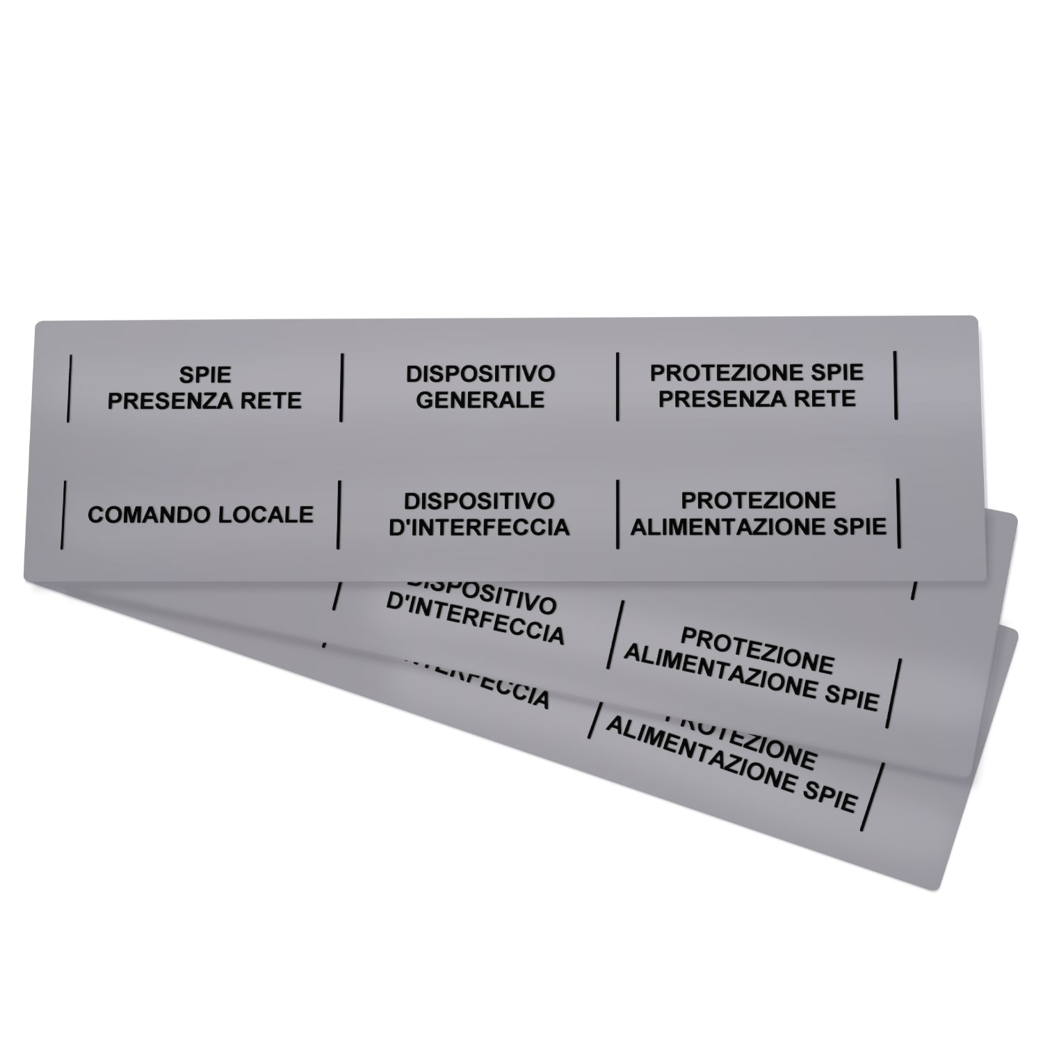 GRAFOPLAST - Striscia Modulare Non Adesiva in PVC 215x20 mm Metal - confezione da 40 pezzi