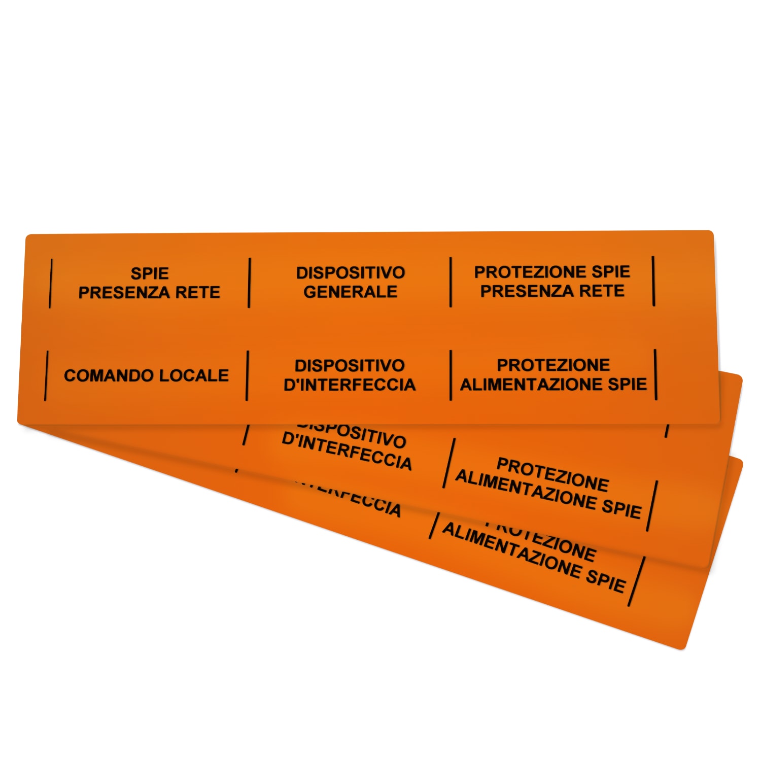 GRAFOPLAST - Striscia Modulare Non Adesiva in PVC  215x20 mm Arancione -  confezione da 40 pezzi