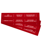 GRAFOPLAST - Striscia Modulare Non Adesiva in PVC 215x20 mm Rosso - confezione da 40 pezzi