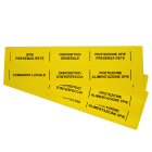 GRAFOPLAST - Striscia Modulare Non Adesiva in PVC 215x20 mm Giallo - confezione da 40 pezzi