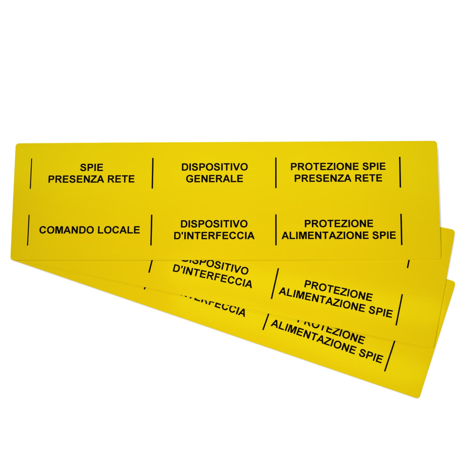 GRAFOPLAST - Striscia Modulare Non Adesiva in PVC 215x20 mm Giallo - confezione da 40 pezzi