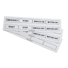 GRAFOPLAST - Targhetta per pulsanti in PMMA non adesivo bianco 50x15 mm - confezione da 96 pezzi