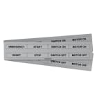 GRAFOPLAST - Targhetta per pulsanti in PMMA non adesivo colore metal 67x15 mm - confezione da 96 pezzi