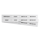 GRAFOPLAST - Targhetta per pulsanti in PMMA non adesivo bianco 67x15 mm - confezione da 96 pezzi