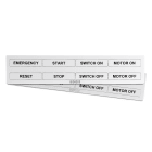 GRAFOPLAST - Targhetta per pulsanti in PMMA non adesivo bianco 67x15 mm - confezione da 96 pezzi