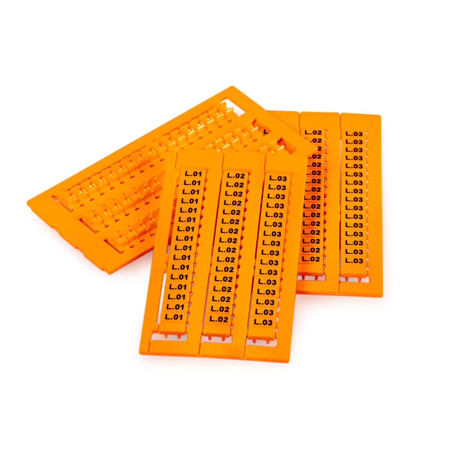 GRAFOPLAST - Tessera Morsetti per WAGO 280 Phoenix Arancione 10x5 mm - confezione master carton da 4800 pezzi