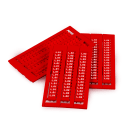 GRAFOPLAST - Tessera Morsetti per WAGO 280 Phoenix Rosso 10x5 mm - confezione master carton da 4800 pezzi