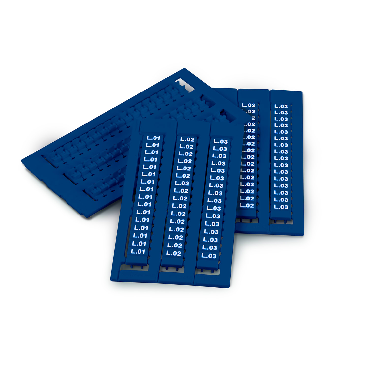 GRAFOPLAST - Tessera Morsetti per WAGO 280 Phoenix  Blu Metal Detectable 10x5 mm - confezione da 1056 pezzi SI2KAF5010CUMD