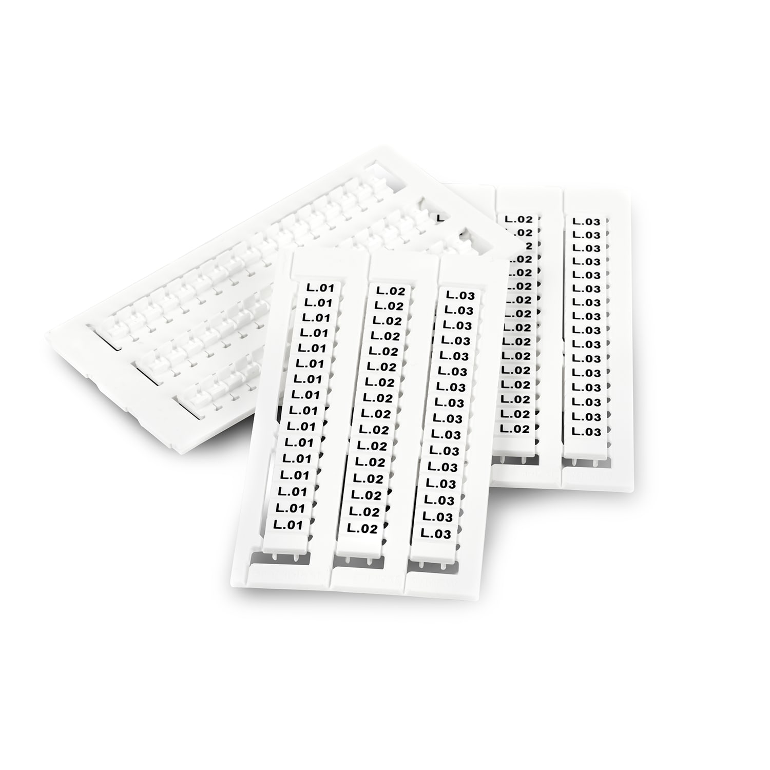 GRAFOPLAST - Tessera per Morsetti per WAGO 280 Phoenix Bianco 10x5 mm - confezione master carton da 4800 pezzi