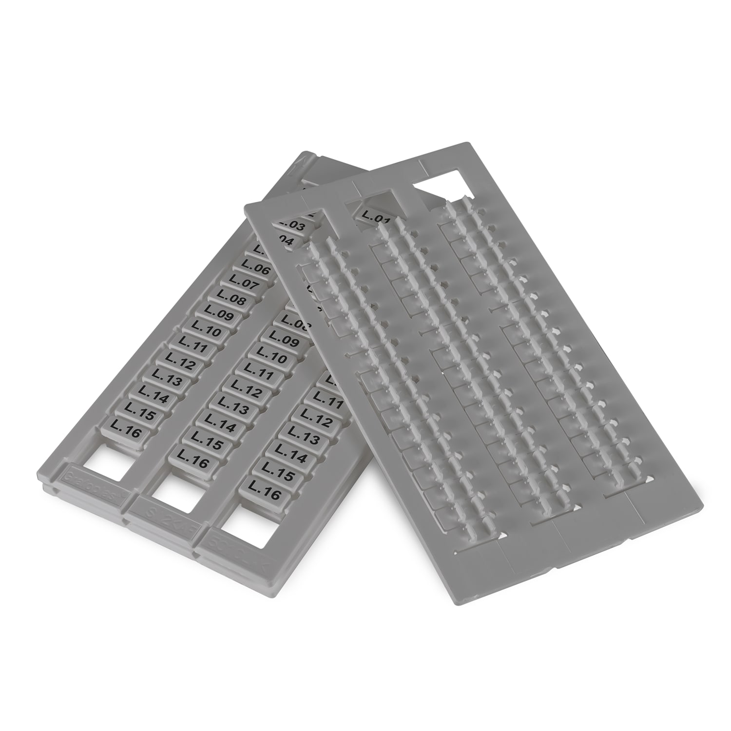 GRAFOPLAST - Tessera Morsetti per Weidmuller Grigio 10x5 mm - confezione da 1056 pezzi. La tessera per morsetto serie AF si applica con velocitè e semplicitè con innesto diretto. Stampabilecon sistema a trasferimento termico EVOMAX, caricatore automatico