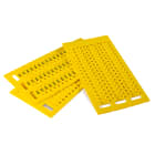 GRAFOPLAST - Tessera Morsetti per Entrelec Giallo LUX 10x5 mm - confezione master carton da 4800 pezzi