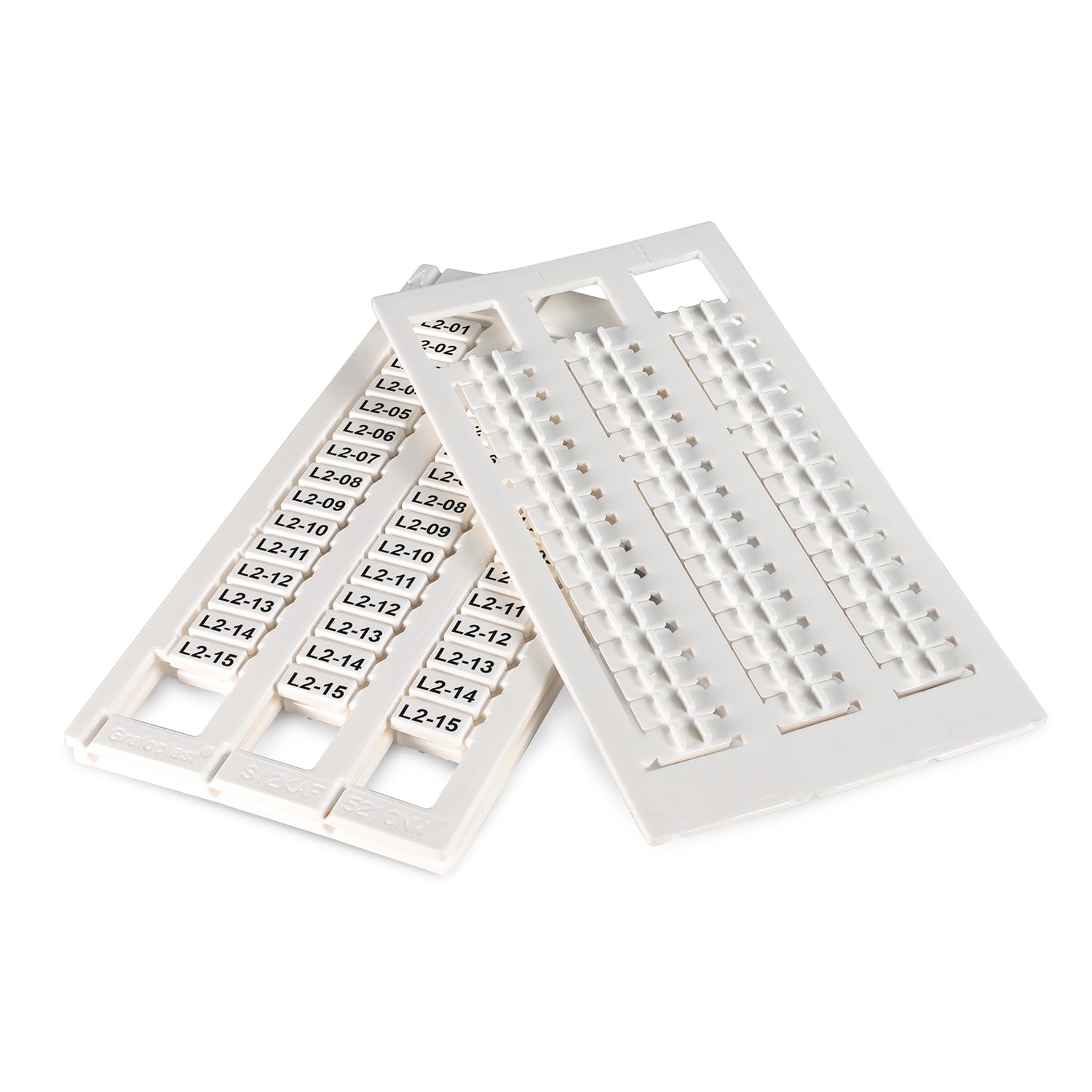 GRAFOPLAST - Tessera Morsetti per WAGO TOP-JOB Bianco LUX 10x5 mm - confezione master carton da 4500 pezzi