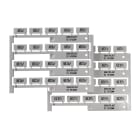 GRAFOPLAST - Tessera Adesiva 27 x 15 mm Bianco - 192 pezzi.  Da applicare direttamente sulle apparecchiature e /o  sui componenti. Si possono realizzare scritte su piè righe