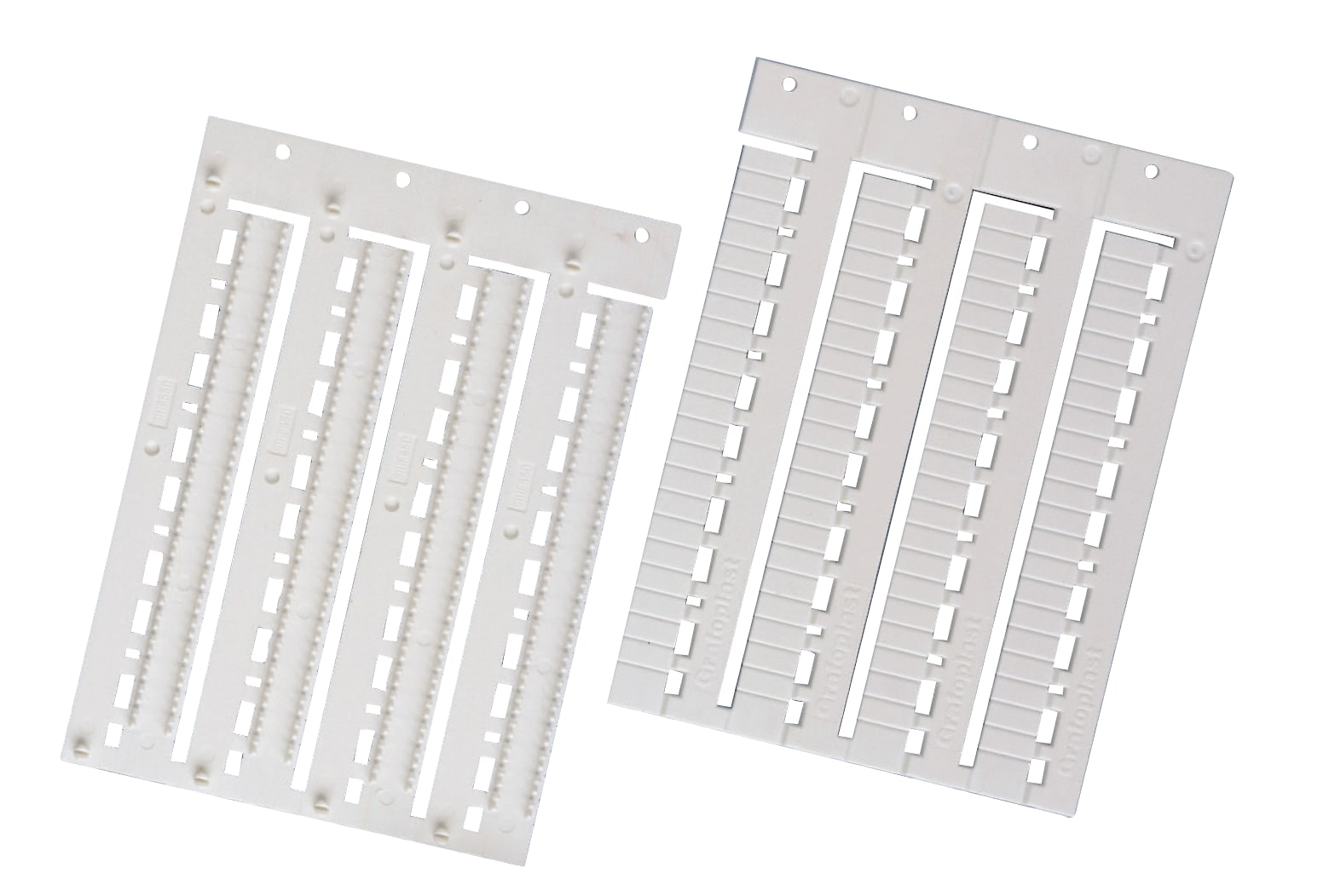 GRAFOPLAST - Tessera a Striscia per Morsetti Cabur 12 x 6.5 mm - 816 pezzi
